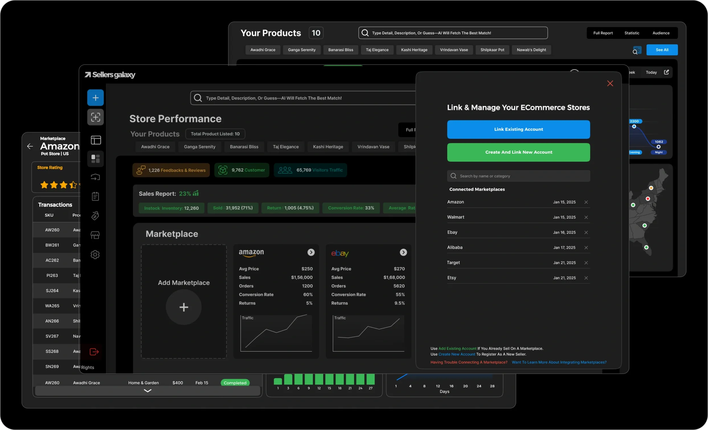 Sellers Galaxy Interface